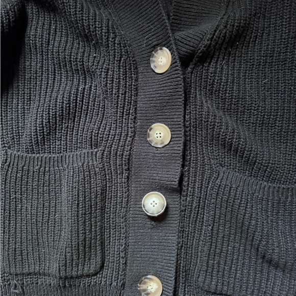 SO RIBBED OVERSIZED BUTTON DOWN CARDIGAN SWEATER BLACK SIZE XS - Picture 2 of 4